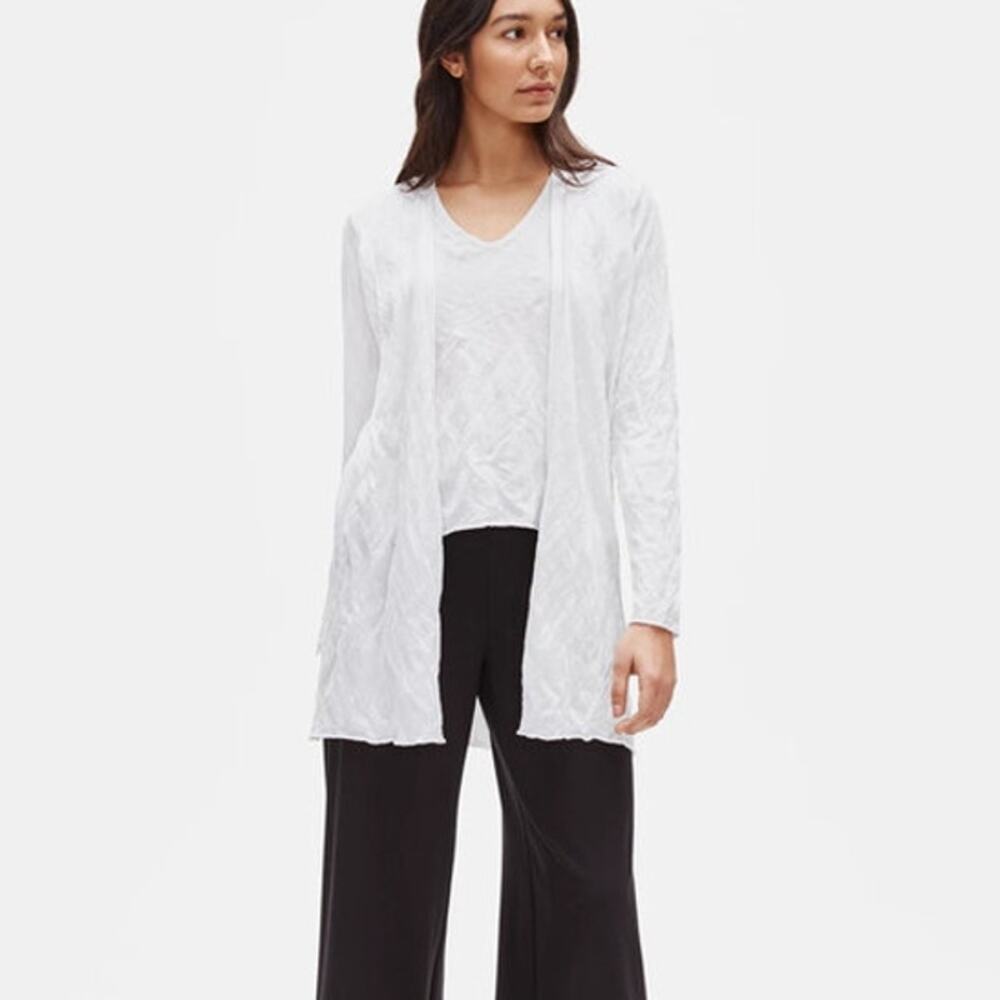 Eileen Fisher L NWT Heathered Linen Blend Cardigan Tank Set Lagenlook